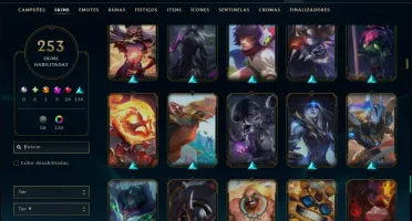 Unranked com TODOS os Champs e 253 Skins ( JG / MID )