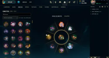 Conta LoL de 2013 unranked com 201 skins level 418