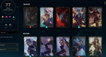 Conta LOL 77 Skins, Varias da Kat, Riven e Yasuo