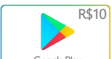 Cartão Google Play Brasil R$10 Reais Store