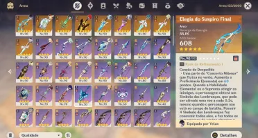 AR60 com 16 personagens 5★ com todos os Arcontes