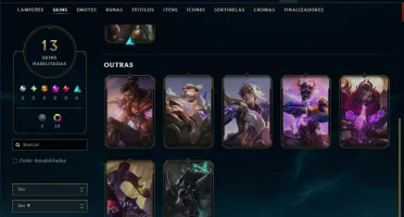 Mestre com 85 Champs e 13 Skins