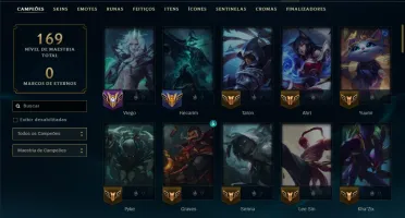 Mestre com 85 Champs e 13 Skins