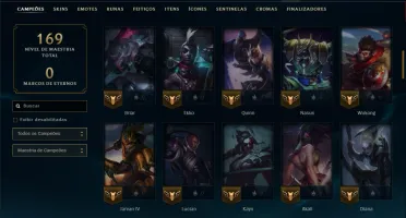 Mestre com 85 Champs e 13 Skins