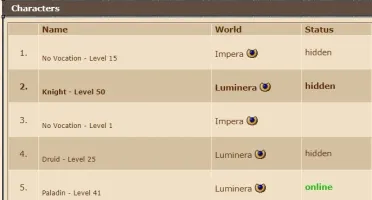 KNIGHT 50 E PALADIN 41 EM LUMINERA