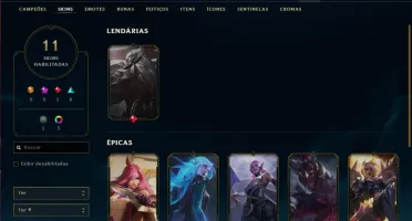 Conta prata 4 com 45 champs e 11 skins