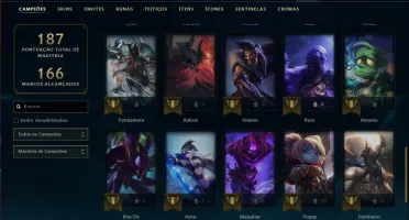Conta prata 4 com 45 champs e 11 skins
