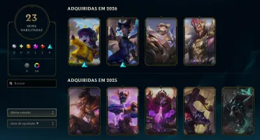 Conta Lol Mestre Flex full champs
