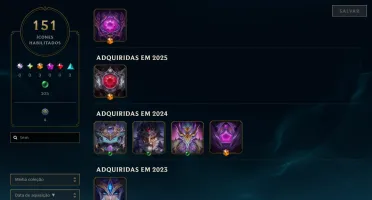 Conta Lol Mestre Flex full champs