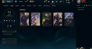 Smurf Platina II 5 Skins Vitoriosas Criada em 2014