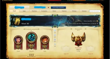 Vendo conta League of Legends com borda platina.