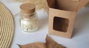 Lembrancinha Mini Vela Perfumada Batizado com Caixa 40g