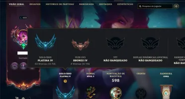 Platina 4 com TODOS os champs e 533 Skins (7 Ultimates)