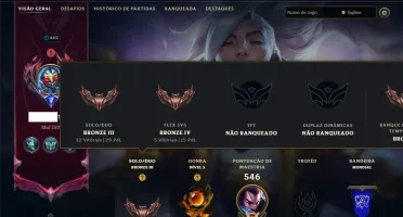 Bronze 3 com TODOS os Champs e 288 Skins +7 Prestigios
