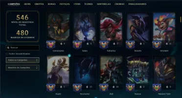 Bronze 3 com TODOS os Champs e 288 Skins +7 Prestigios