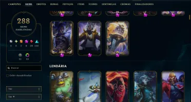 Bronze 3 com TODOS os Champs e 288 Skins +7 Prestigios
