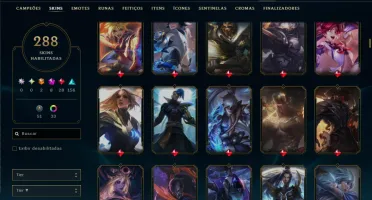 Bronze 3 com TODOS os Champs e 288 Skins +7 Prestigios