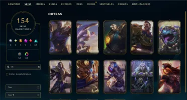 Platina 3 com TODOS os Champs e 154 Skins +13 Vitoriosas