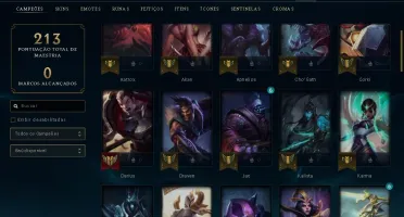 Conta Platina 4 57 champ 29 skins