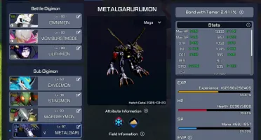 Conta Digimon Super Rumble-Omnimon,Lilithmon e RosemonBurstM