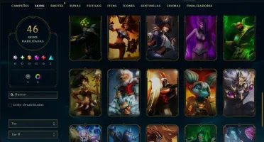 Platina 4 com 75 Champs e 46 Skins ( SUP / ADC / MID )