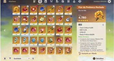 CONTA AR49 DILUC + ALBEDO + HARPA CELESTIAL