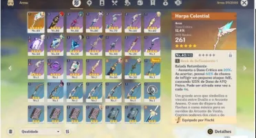 CONTA AR49 DILUC + ALBEDO + HARPA CELESTIAL