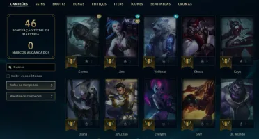 Conta OURO 4 | 62% Win - Lol (League Of Legends) Elomoon