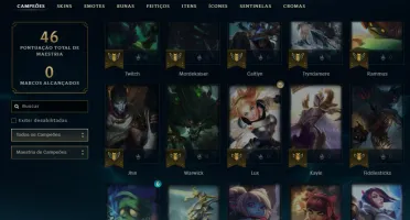 Conta OURO 4 | 62% Win - Lol (League Of Legends) Elomoon