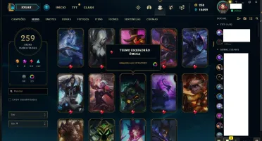 Conta Todos os champions e 259 skins