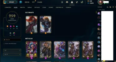 Conta Todos os champions e 259 skins