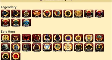 10 Anos - 4 Chest - 1 HeroMart - 3 Calendário - 134 Badge