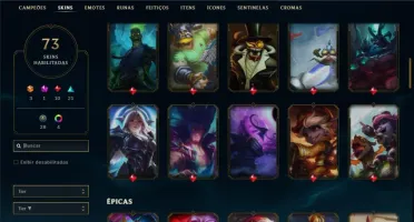 Conta ouro 4 com 128 champs e 73 skins (MAIN ADC)