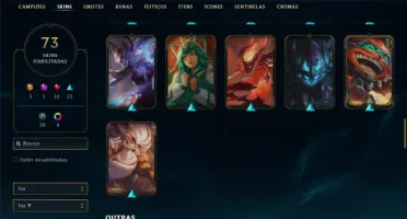 Conta ouro 4 com 128 champs e 73 skins (MAIN ADC)
