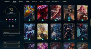 Conta ouro 4 com 128 champs e 73 skins (MAIN ADC)