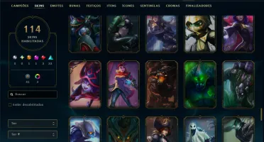 Unranked com 140 Champs e 114 Skins ( SUP / ADC / JG )