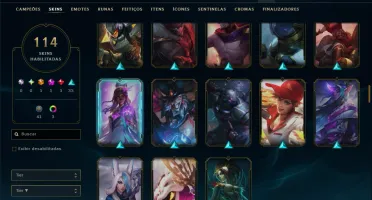 Unranked com 140 Champs e 114 Skins ( SUP / ADC / JG )
