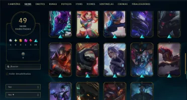 Unranked com 70 Champs e 49 Skins ( MID / ADC )