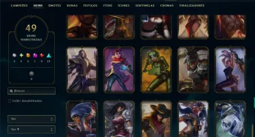 Unranked com 70 Champs e 49 Skins ( MID / ADC )