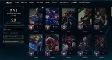 Unranked com 70 Champs e 49 Skins ( MID / ADC )