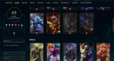 Unranked com 70 Champs e 49 Skins ( MID / ADC )