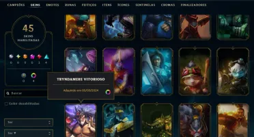 [Entrega Automática] Lol Ouro, 45 Skins, 1 Lendária do Zed
