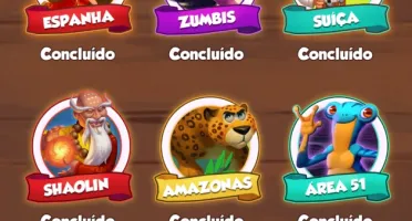 Conta coin master vila 295 varios conjuntos de cartas conclu