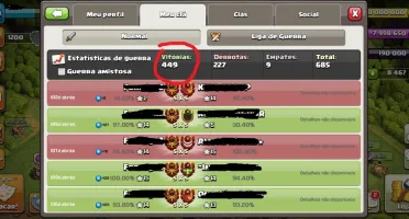 CLÃ NÍVEL 17 CLAN ÓTIMO HISTÓRICO GUERRAS LIGA MESTRE 2