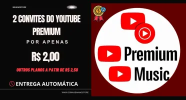 2 Youtube Premium + Music | +BRINDE | 5R$ - 30 dias