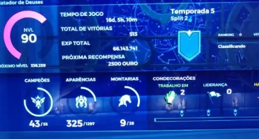 CONTA PALADINS NIVEL 90 MUITAS SKINS