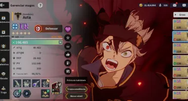 Conta Black clover mobile