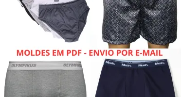Kit Molde de Cuecas Básicas para Costura Qualidade em Moldes
