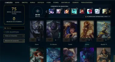 Diamante 4 com 45 Champs e 7 Skins ( GM 226 PDL na Flex )