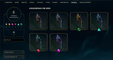 Diamante 4 com 45 Champs e 7 Skins ( GM 226 PDL na Flex )